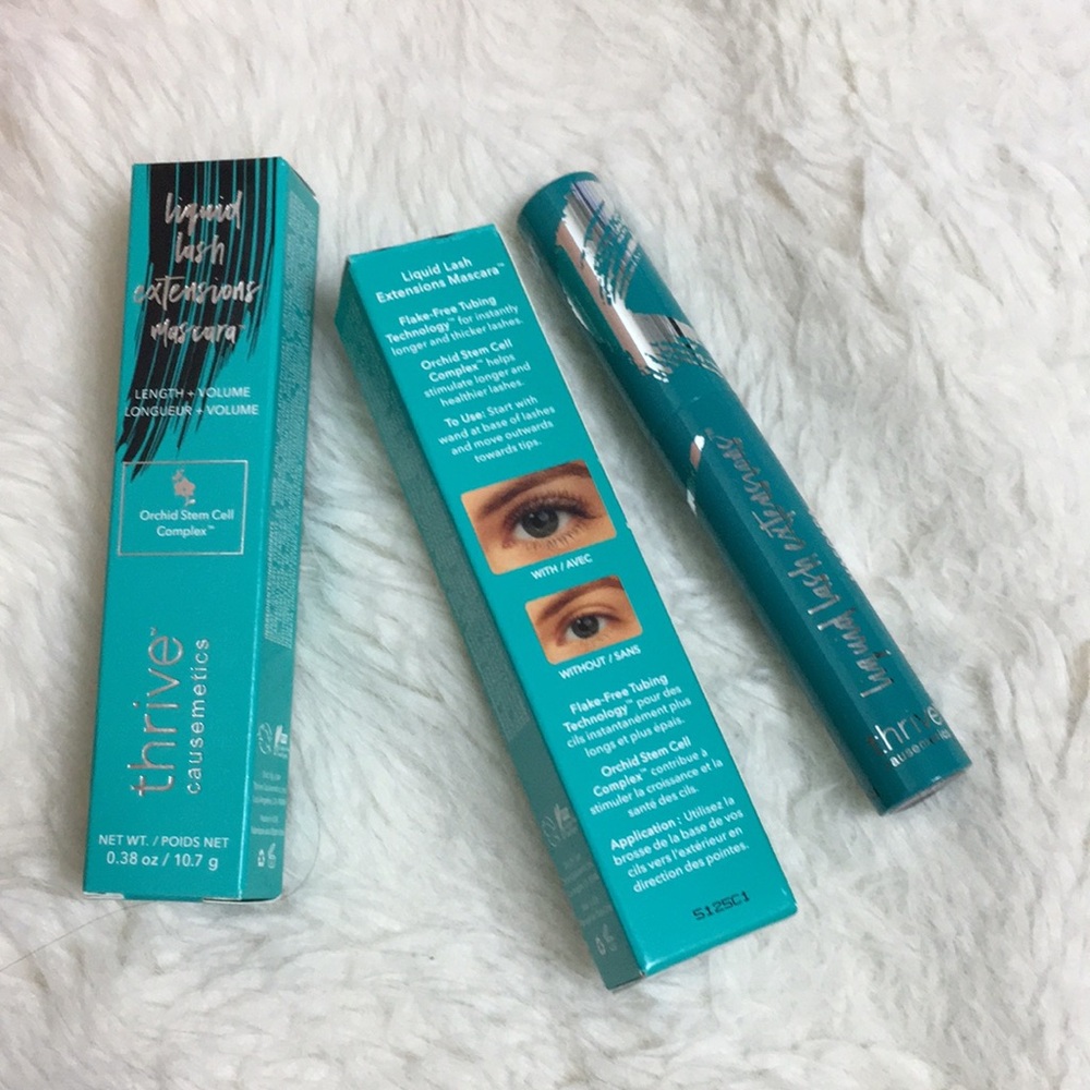 Pack of 2 New Mascara Thrive causemetics Liquid lash
